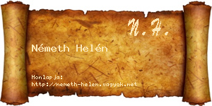 Németh Helén névjegykártya